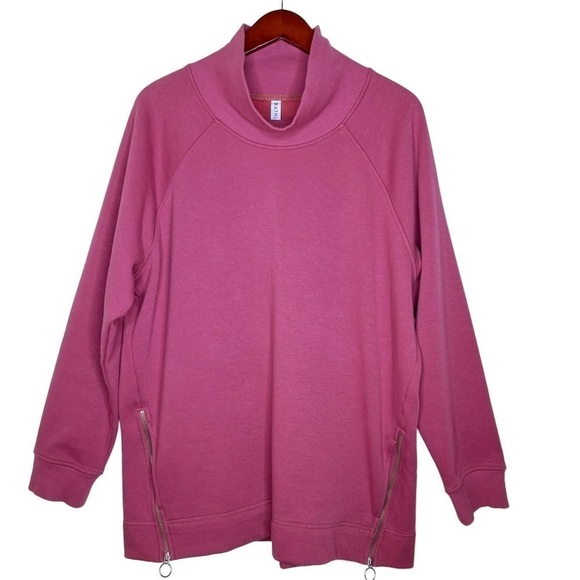 ATHLETA Side Zipper Cozy Karma Funnel Neck Pullover Sweatshirt Top Size XL Tall - Picture 14 of 16